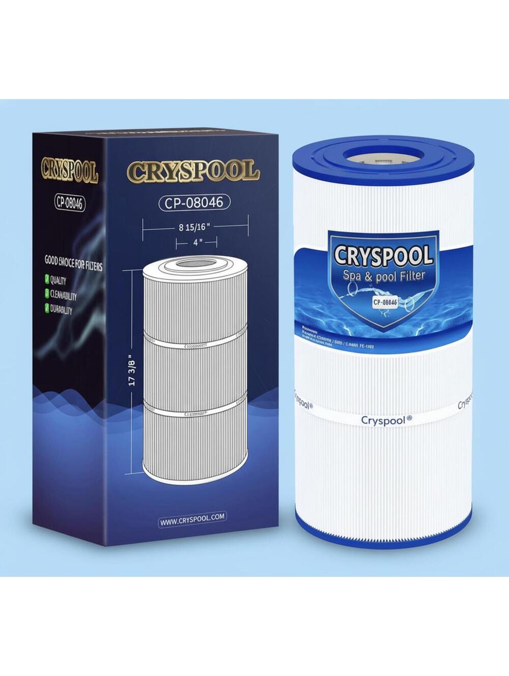 Cryspool 08046 Pool Filter Cartridge Compatible with Hayward C900 CX900RE and P-
